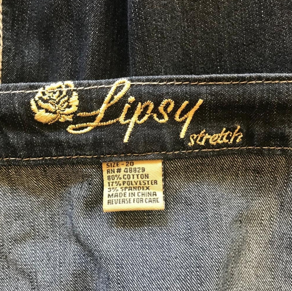 Lipsy London Size 20 Plus Denim Midi Skirt A-Line Flare Button Front Dark Wash - Picture 3 of 6
